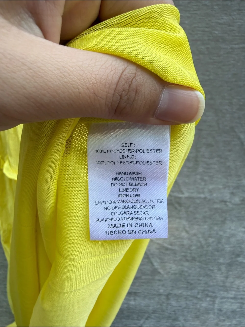 Impressions Yellow Tiered Tie Strap Midi Dress Ruffle Smocked Boho Size Medium